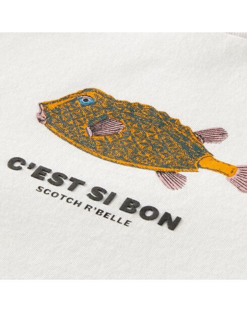 Weißes Fisch-T-Shirt