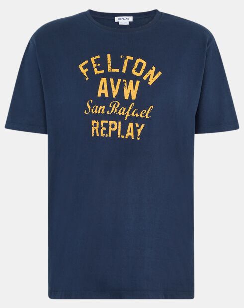 Falton Logo T-shirt met korte mouw donkerblauw