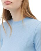 T-Shirt Col Rond Manches courtes Cot Flame bleu clair