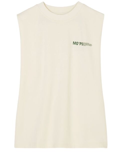 T-Shirt sans manches College écru/vert