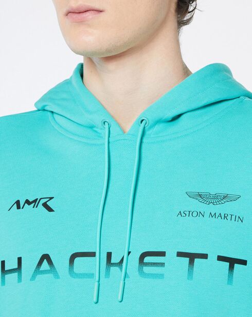 Sweat à capuche Aston Martin Racing bleu moyen