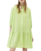 Robe manches longues Boutons vert fluo