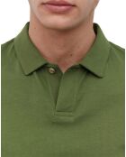 Polo manches courtes Coton Bio 1 Bouton Relax vert