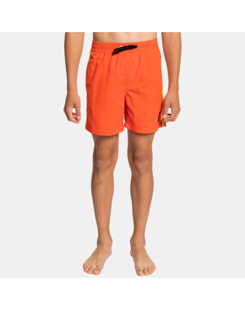 Pantaloncini da bagno con strisce arancioni sul lato