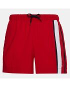 Short de bain bandes coté rouge