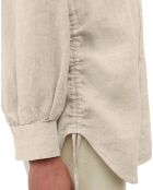 Chemise 100% Lin Drapé beige