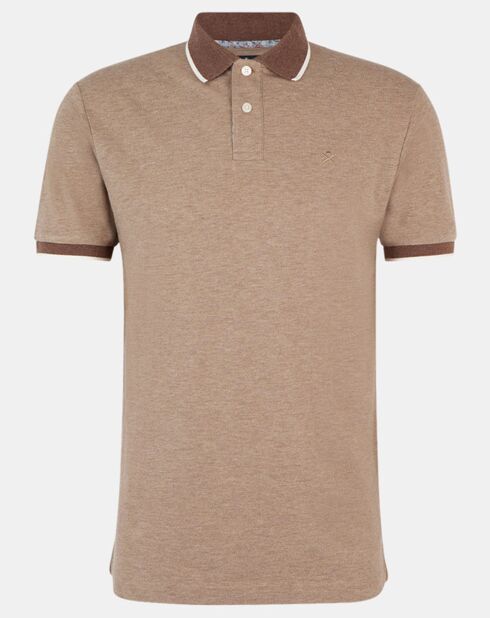 Polo Regular Fit beige foncé chiné