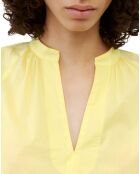 Chemise Col V en Coton Bio jaune