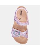 Adriel schillernde pinke Blumensandalen