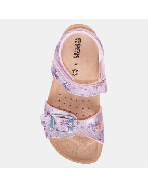 Adriel schillernde pinke Blumensandalen