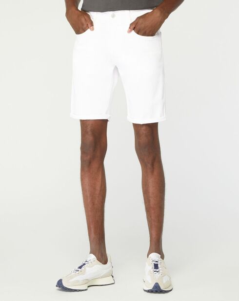 Witte basisbermudashort