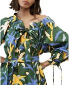 Robe Print Courte multicolore