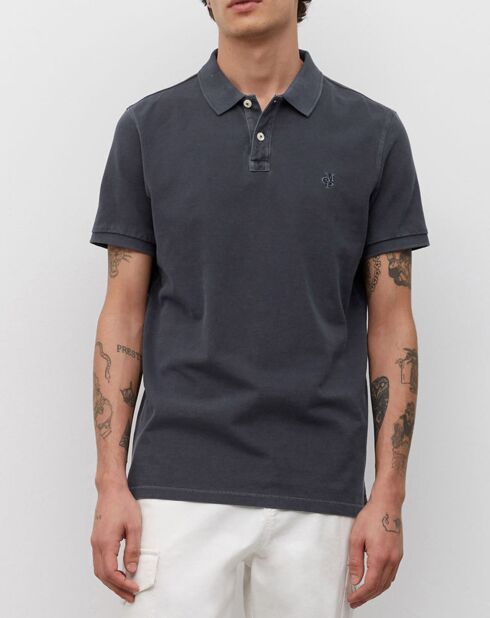 Polo manches courtes Piqué Coton Bio bleu marine