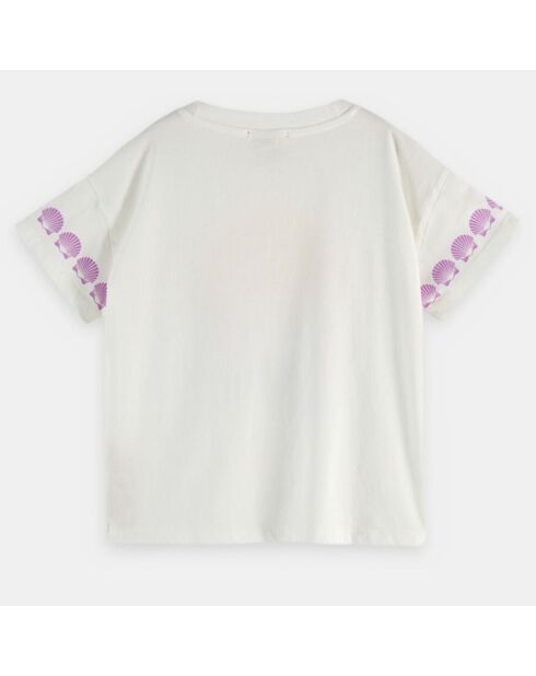 Weißes Muschel-T-Shirt