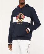 Sweat Hoodie Blason bleu marine