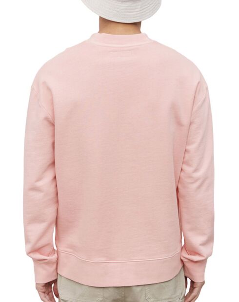 Sweat Col Rond Coton Organic rose clair