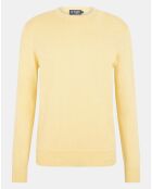 Pull en Coton & Soie col rond jaune