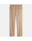 Pantalon à pinces Regular Fit Blake imprimé à carreaux marron/beige