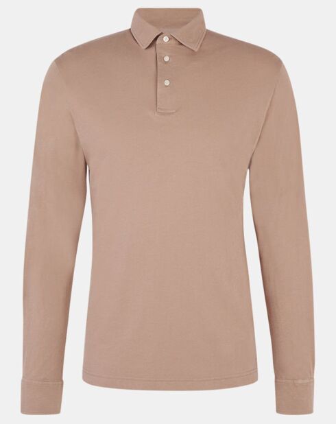 Polo Regular Fit Jersey beige foncé