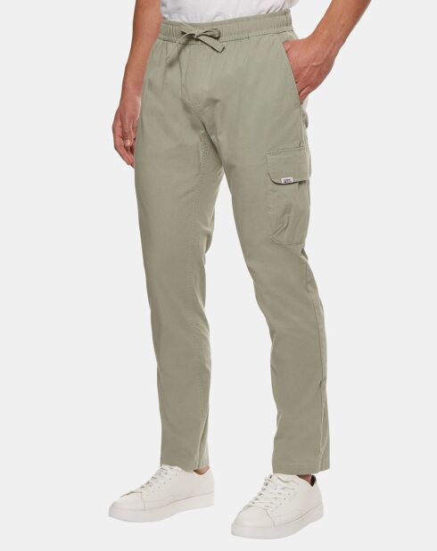 Pantalon cargo ajusté Scanton Track vert gris