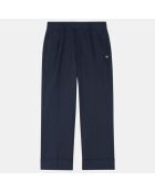 Pantalon Chino en Coton bio droit bleu marine