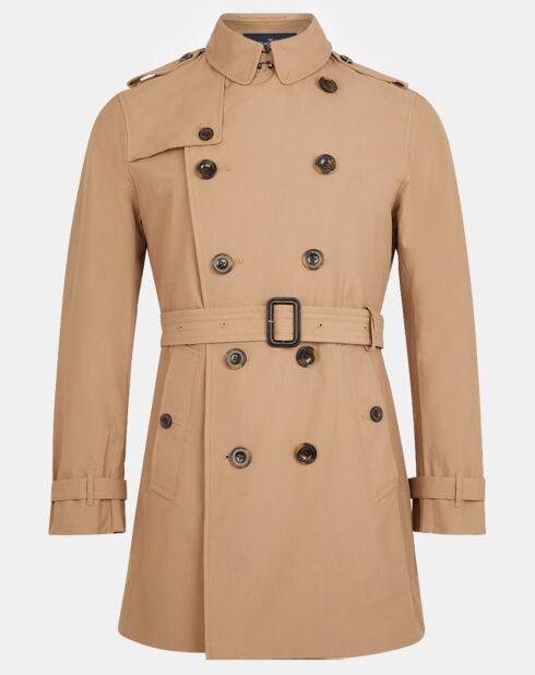 Trench mi-long beige foncé