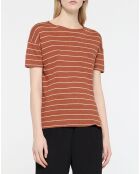 T-Shirt 100% Lin Cinthia marron