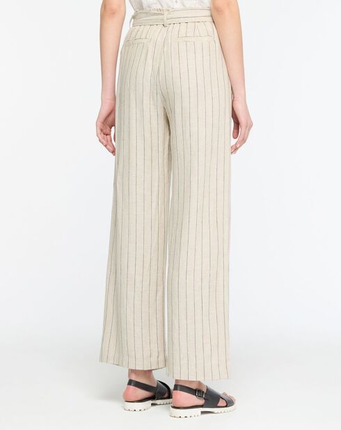 Nara broek van ecru linnenmix