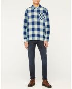 Chemise Regular Fit à carreaux bleu/écru