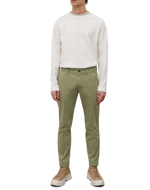 Pantalon Coton Bio Stig Tappered Leger kaki clair