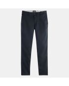 Pantalon Chino en Coton Bio mélangé Slim Fit Mott bleu marine