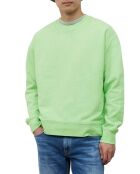 Sweat Col Rond Coudiere vert fluo