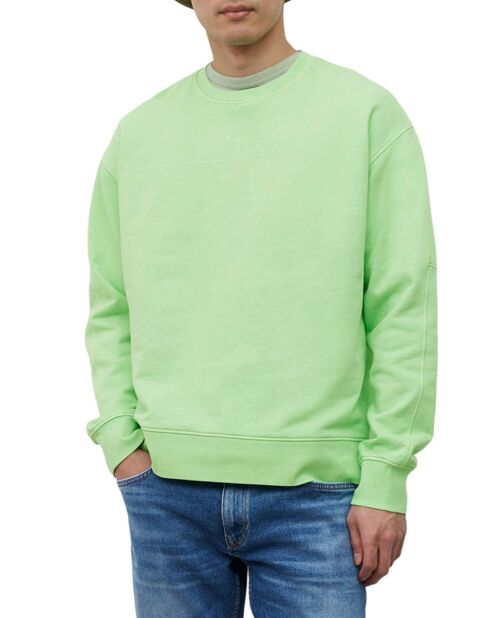 Sweat Col Rond Coudiere vert fluo