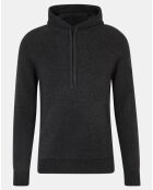 Pull en Laine & Cachemire Hoodie noir