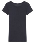 T-Shirt Flame col rond bleu marine