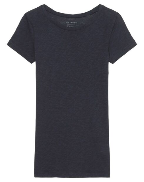 T-Shirt Flame col rond bleu marine