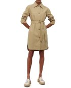 Robe Chemise en Coton & Lin Ceinture beige