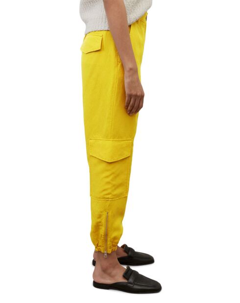 Pantalon Cargo Tencel & Lin  Zip jaune