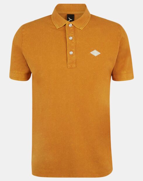 Polo manches courtes jaune ocre