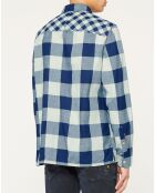 Chemise Regular Fit à carreaux bleu/écru