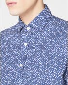 Chemise Slim Fit imprimée bleu foncé