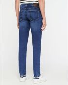 Jean Slim Fit Moustache bleu moyen