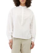 Chemise en Coton & Lin Col Tunis blanche