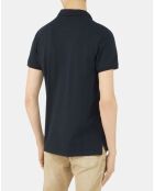 Polo Regular Fit piqué basic bleu marine