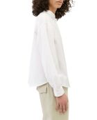 Chemise en Coton & Lin Col Tunis blanche