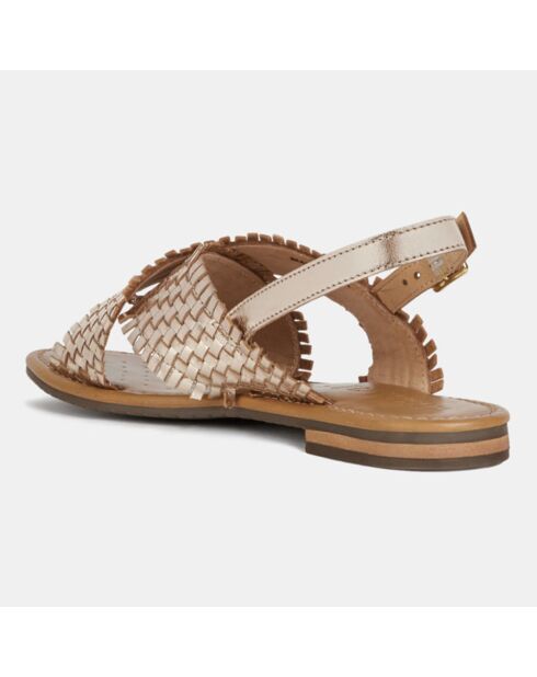 Sandales en Cuir Sozy dorées