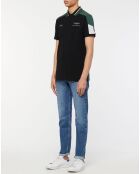 Polo Regular Fit Color block Aston Martin Racing noir/vert