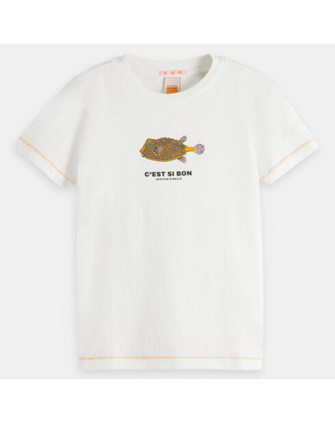 Weißes Fisch-T-Shirt