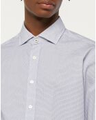 Chemise Slim Fit à imprimé ancres bleu ciel/blanc