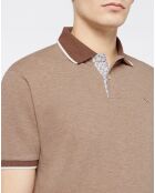 Polo Regular Fit beige foncé chiné